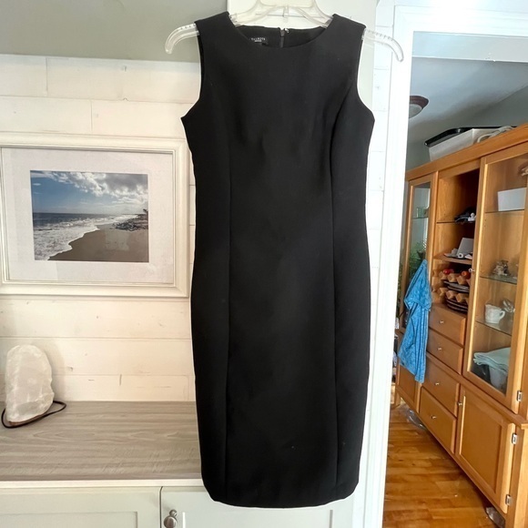Talbots Black Sleeveless Dress Wool Blend Size 4